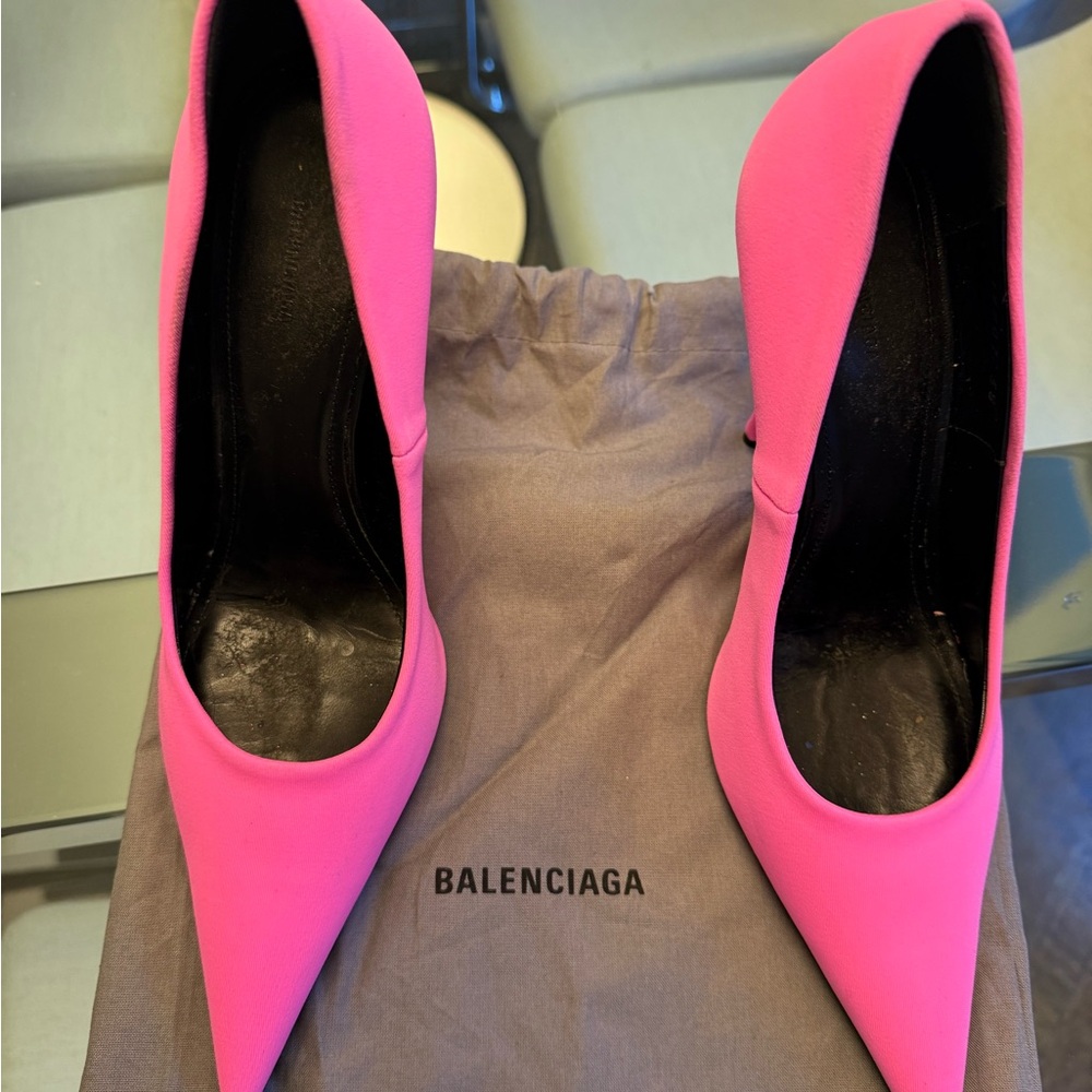 Balenciaga Vibrant Pink Pointed Heels
